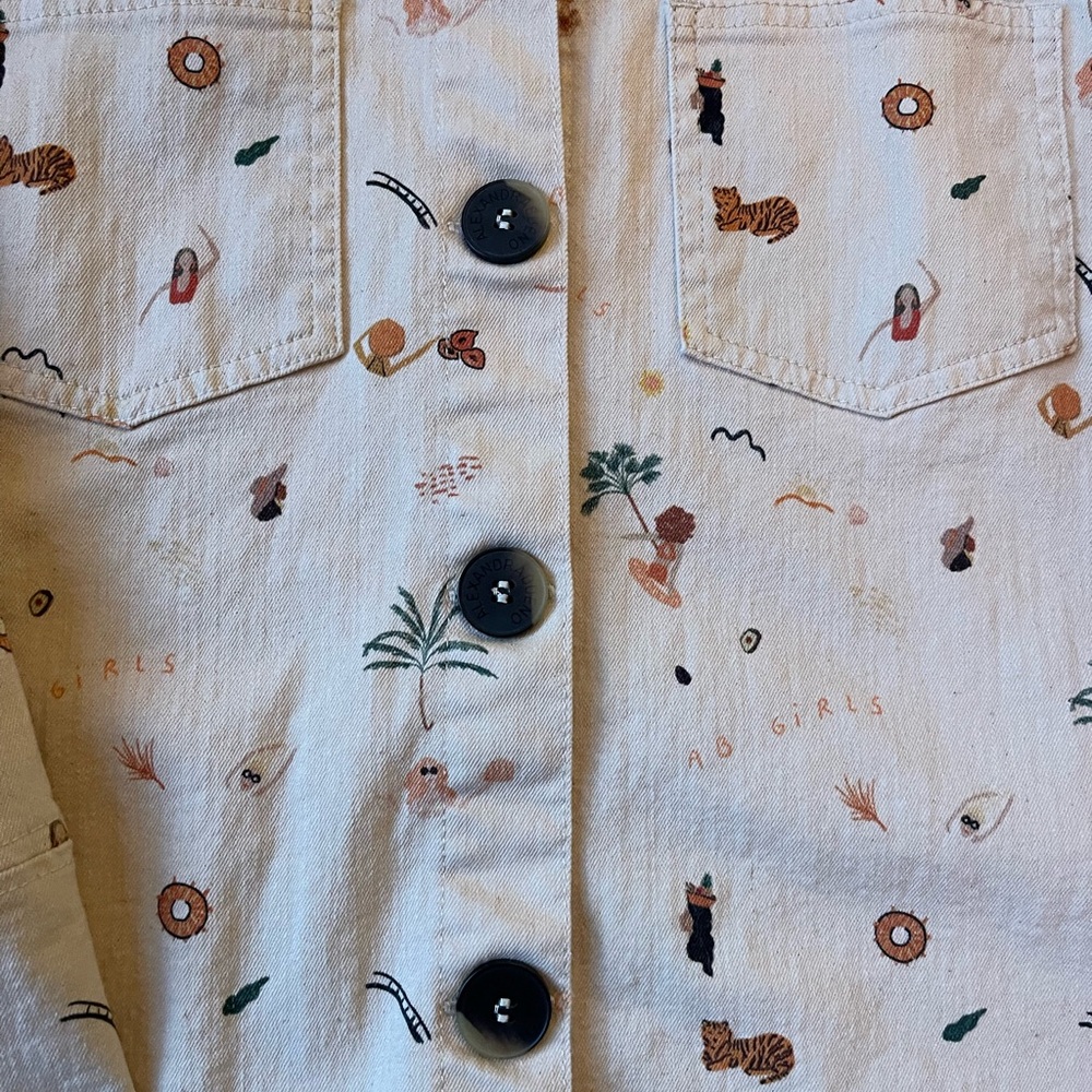 Alexandra Bueno Adventurer whimsical animal Jacket Size Medium Anthropologie - Picture 8 of 16